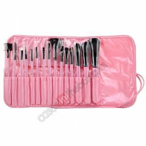 15 Pcs Professional Makeup Brush Set + Pinkleather..