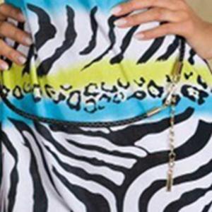 Women Fashion Printed Stone Zebra Pattern Dress
